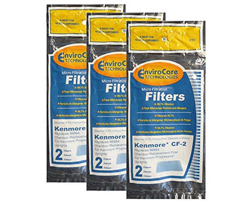 3 Kenmore CF2 Foam Safety Vacuum Cleaner Filters Set Upright Progressive
