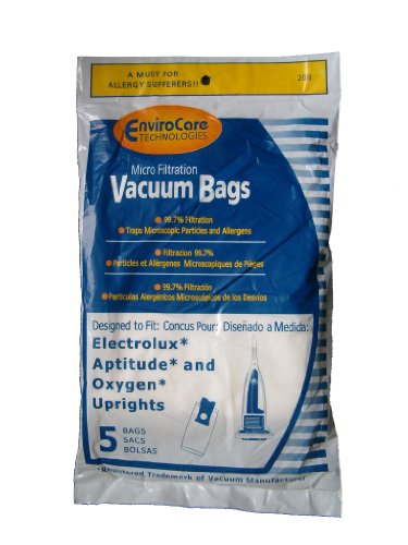 125 Electrolux Upright Oxygen & Aptitude Micro Filtration Allergy Vacuum bags, Uprights using Style E43 bags,EL204B, Vacuum Cleaners