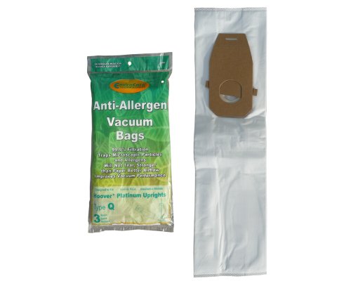 EnviroCare 3 Hoover Type Q Part #302982002 Platinum Upright Vacuum Cleaner HEPA Bag UH30010