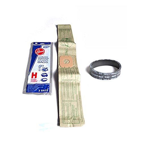 Hoover Model C3077 Celebrity Canister Vacuum Cleaner Genuine Type H Paper Bags 3PK With One Flat Belt