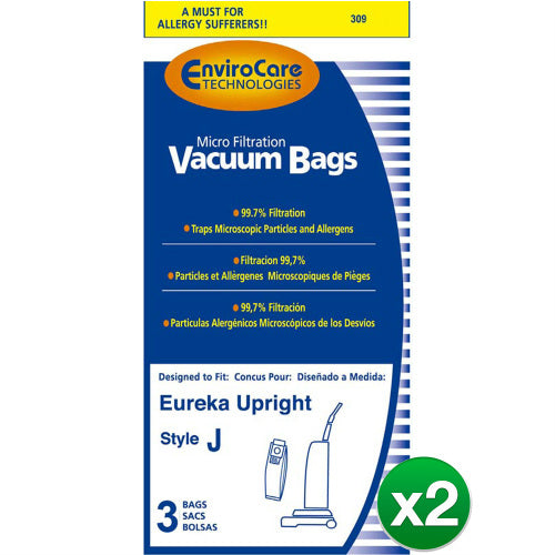 Replacement Vacuum Bag for Envirocare 61515B6 / 309 (2-Pack) Replacement Vacuum Bag