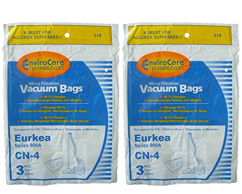 6 Eureka 900A PowerForce Microfiltration CN4 Canister Vacuum Cleaner Bags