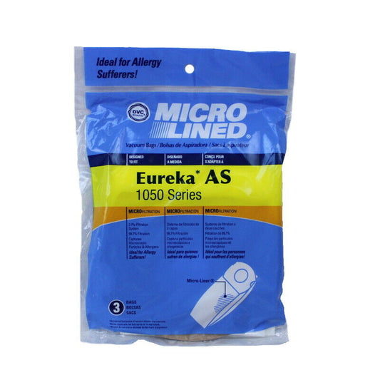 DVC Eureka Style AS 1050 Micro Allergen Vacuum Cleaner Bags Made in USA [ 15 Bags ]