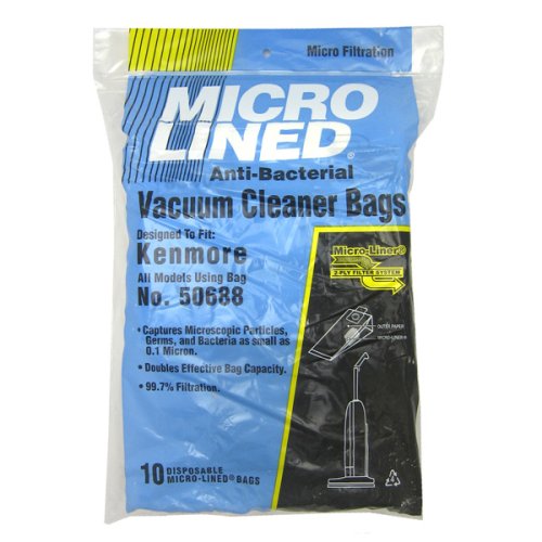 Package of 10 Replacement Kenmore Micro Bags Upright Model 5068,