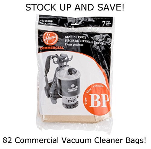 (82) C2401 Backpack Vacuum Cleaner Replacement Bags Hoover 401000BP"