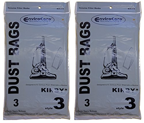 EnviroCare 6 Kirby Style 3 197289 Vacuum Bags Generation 3, G3, Heritage II, Legend, G4 G5 G6 G7 UltG DE
