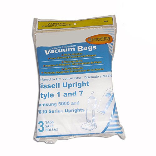 Bissell Micro Envirocare Style 1 & 7 Paper Bags 3pk # 840DW / 840
