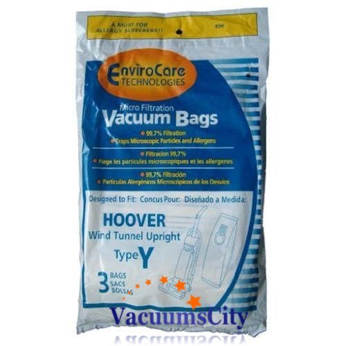 Hoover Windtunnel Upright Micro Filtration Type Y Bags 3 Pk Generic Part # 856,856DW
