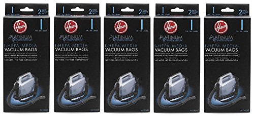 Hoover Type I HEPA Bag , AH10005 (5 Packs of 2: Total 10 bags)