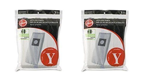 6 bags (2pkgs) Hoover Type Y Allergen Windtunnel Upright Vacuum Cleaner Paper Bags # 4010100Y