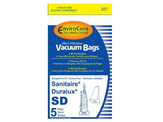 Eureka Style SD Vacuum Bags Micro Allergen Type Vac 63262B-10, 327 SC9150 SC9180 [15 Bags]