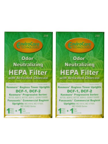 EnviroCare Replacement Tower HEPA Vacuum Filters for Kenmore Progressive Bagless Uprights 2 Filters