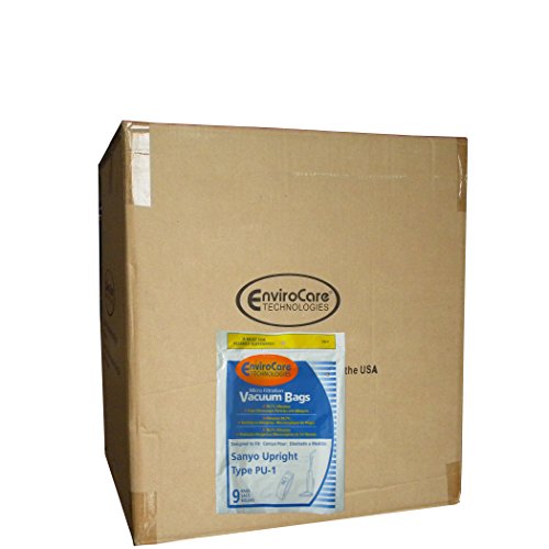 225 Sanyo Upright Pu-1 with Closure Vacuum Bags, Panasonic, Kenmore, LG slimax Vacuum Cleaners, SC54A, SCA4, SCA41, SCA42, SCA4A, VU5545-65