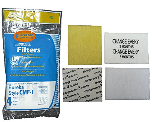 EnviroCare 1 Set Eureka Whirlwind CMF1 Upright Vacuum Cleaner Micron Cyclonic Cassette & Foam Filters