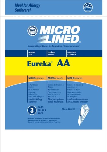 EUREKA Paper Bag, Style AA Micro Lined DVC 3PK
