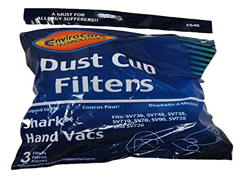 Shark Hand Vac XSB726N Filter 3 PK # F649