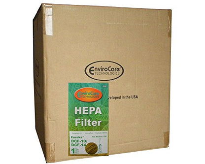 EnviroCare 1/2 Case (12 pkgs) Eureka Style DCF 14 DCF 10 Lightweight Upright Vacuum Cleaner Pleated HEPA Dust Cup Filters