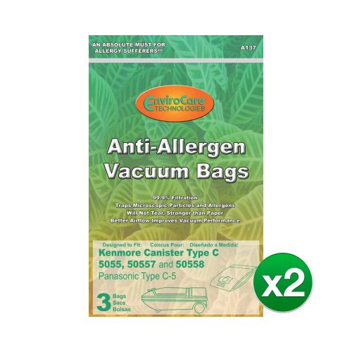 Replacement Vacuum Bag For Kenmore 50558 / A137 / Style Q (2 Pack)