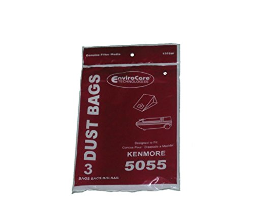 EnviroCare Replacement Vacuum Cleaner Dust Bags made to fit Kenmore 5055 50558 Type C Sears Canisters 50104. 50012, Panasonic C-5 MC-V150M C-19 MC-V295H 3 pack