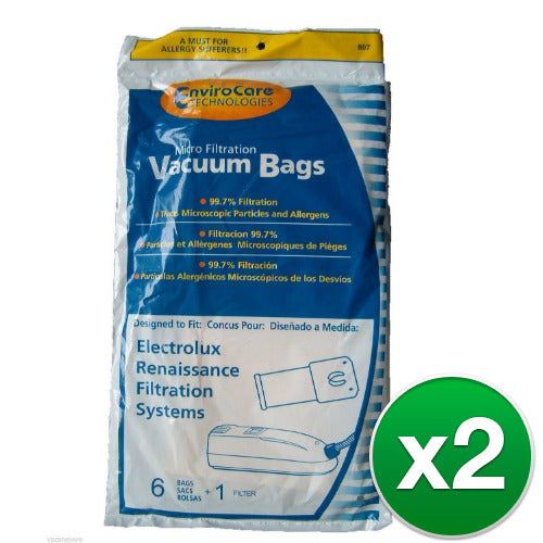 Replacement Vacuum Bag for Envirocare 48806  807 2-Pack Replacement Vacuum Bag