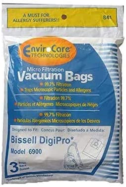 Bissell 841 Paper Bags 3Pk For Bissell DigiPro 6900 model vacuum cleaner
