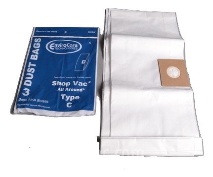 Shop-Vac Type C 3 Gallan 3 Pack Bags # 380SW