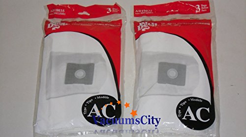 Dirt Devil Canister Vacuum Cleaner Type AC Bags 2 Pack of Genuine Part # AD10035