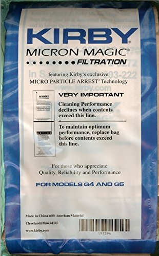 Kirby vac bags (9 count) for Models G4, G5 and Gsix
