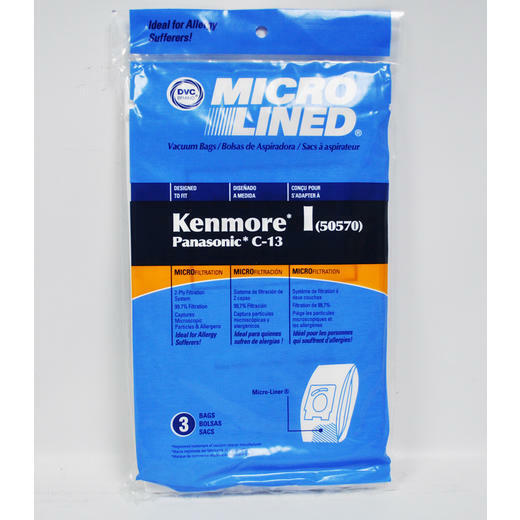 DVC Kenmore I 50570 609315 Micro Allergen Vacuum Cleaner Bags Made in USA [ 12 Bags ]