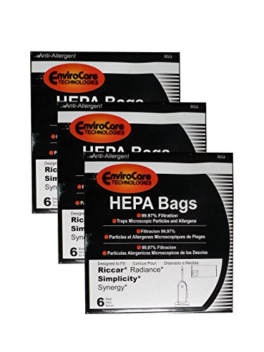 18 Riccar Radiance Simplicity Synergy Style X HEPA Vacuum Cleaner Bags