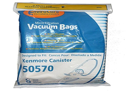Kenmore Canister Style I 50570 Microlined Paper Bags 8 PK # 202