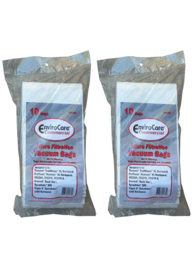20 ProTeam 103191 Vacuum Cleaner Bags Model Everest Backpack Li'l Hummer 103218, 103219, 103244