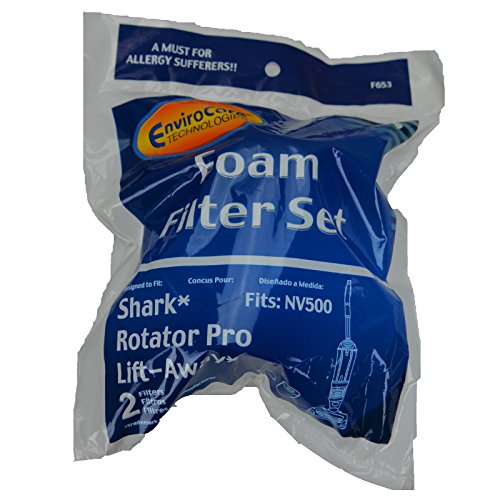 EnviroCare Filter, KIT Shark NV500 Rotator LIFTAWAY Foam 2PK