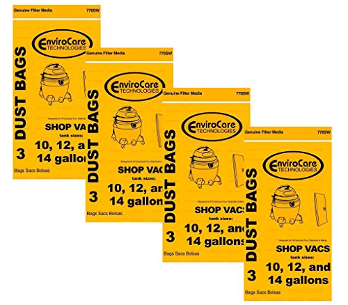 EnviroCare 12 ShopVac 10 12 14 Gallon Heavy Duty Vacuum Cleaner Bags