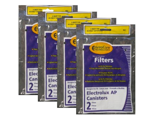 EnviroCare Replacement Allergen Filtration Vacuum Cleaner Filters made to fit Electrolux AP Canisters 8 Pack